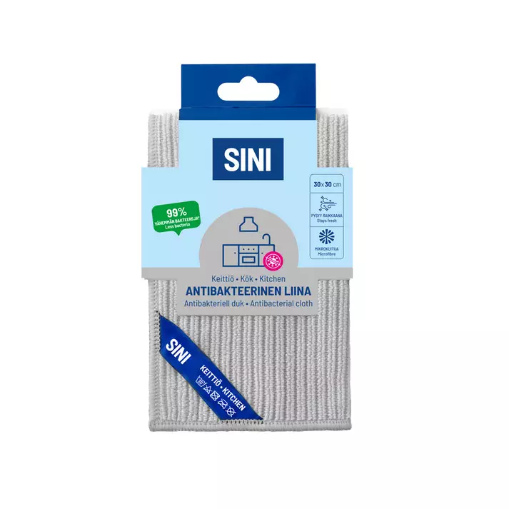 SINI ANTIBAKTEERINEN LIINA 30X30CM - Siivousliinat ja -sienet - 6423800037924 - 1