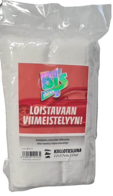 BJ´S KIILLOTUSLIINA PRO NUKKAAMATON 22KP - Puhdistusliinat - 6430028101474 - 1