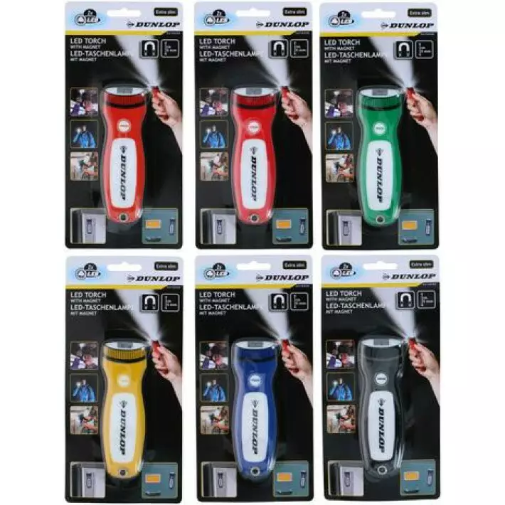 Dunlop taskulamppu 2Led magneetti - Taskulamput - 8711252244914 - 1