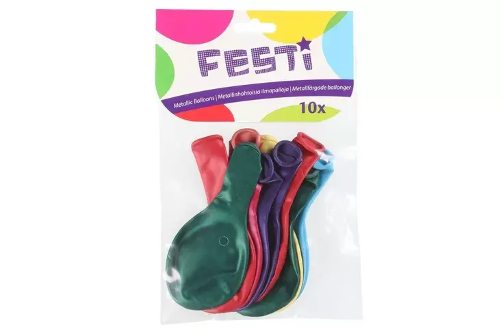 FESTI Ilmapallo metallinhohto 10 kpl - Sisäleikit - 6410416264134 - 1