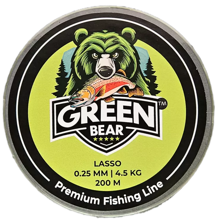 Green Bear Lasso 200m 0.25 kirkas - Monofiilisiimat - 6429811361164 - 1
