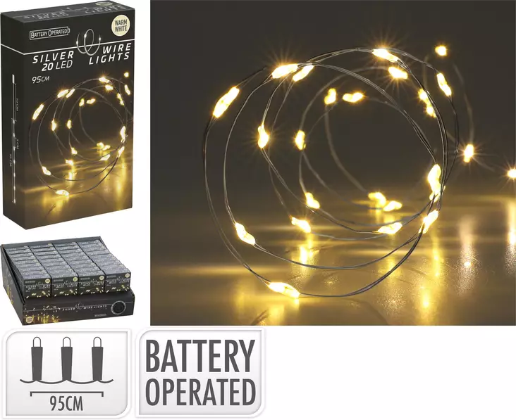 Hopelanka 20 Led - Sisävalosarjat ja valonauhat - 8720573665414 - 1