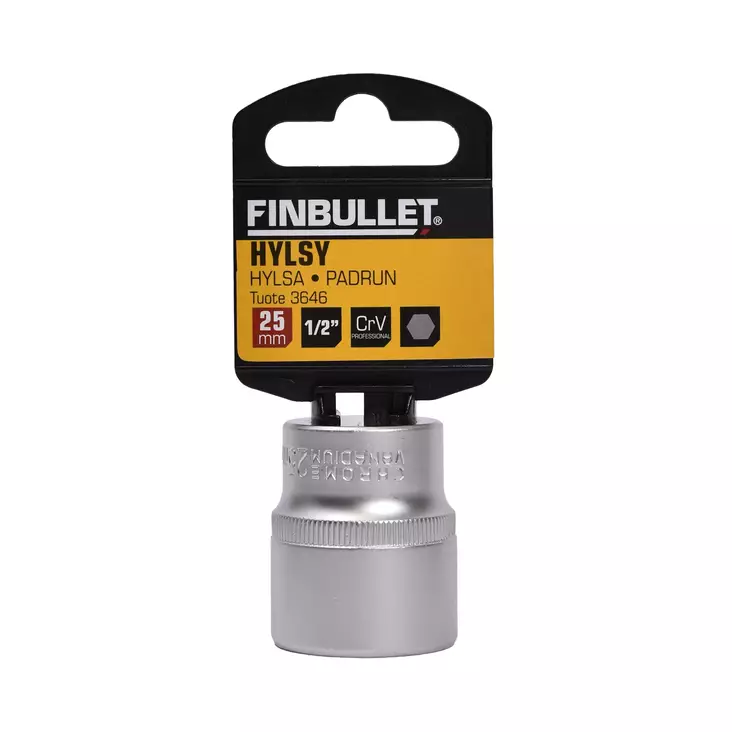 Hylsy 1/2" 25 mm - Hylsytyökalut - 6438152036464 - 2