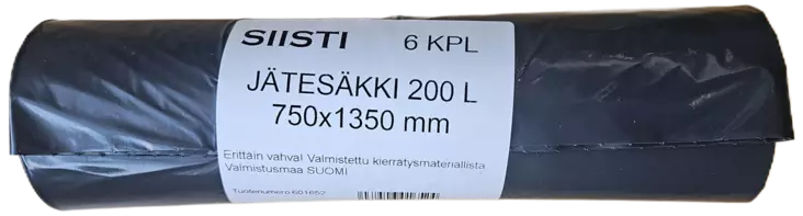 JÄTESÄKKI 200 L VAHVA - Jätteiden lajittelu - 6438506016524 - 1