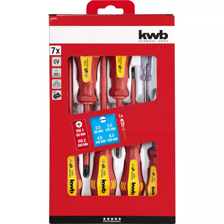 KWB Professional VDE-ruuvimeisselisarja - Työkalusarjat - 4009316653074 - 1