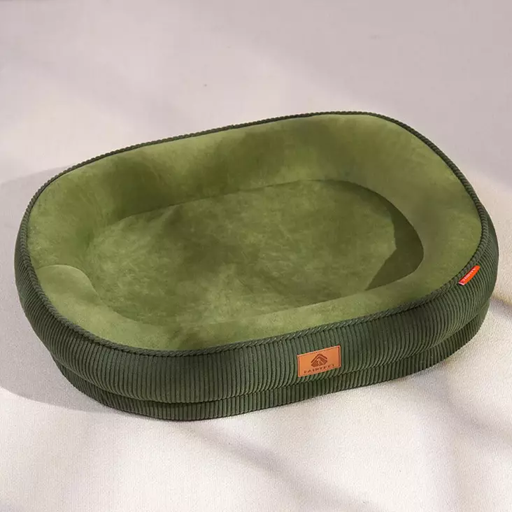 Lemmikkipeti soikea, reunoilla 50x40x12,5 cm – pehmeä ja tukeva lepoalusta - Koiran pedit ja korit - 6438506014124 - 1