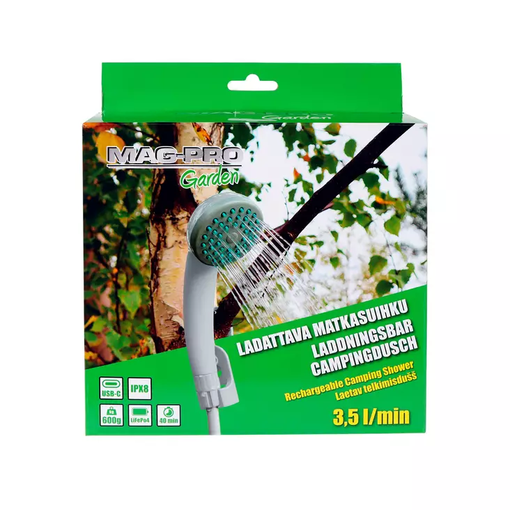 Mag-Pro Garden Matkasuihku ladattava - Retkitarvikkeet ja retkityökalut - 6418536028384 - 1