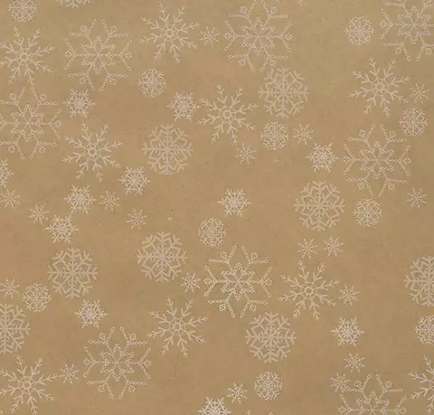 Naturlahjapaperi Lumihiutale 70cm x 5 m - Paketointitarvikkeet - 6417715020584 - 1