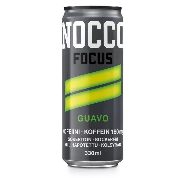NOCCO Focus Guavo sokeriton energiajuoma 330 ml - Energiajuomat - 7340222803014 - 1