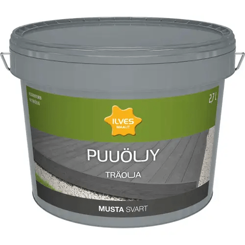 PUUÖLJY ILVES AQUA MUSTA 2,7 L - Puuöljyt ja terassin käsittely - 6430026952344 - 1