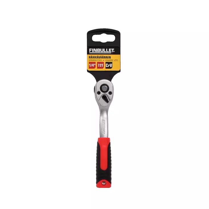 Räikkäväännin 1/4" 72T Cr-V - Hylsytyökalut - 6430017709544 - 2