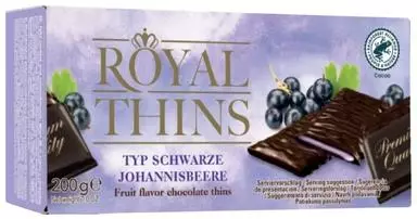 ROYAL THINS MUSTAHERUKKA 200G - Suklaat ja konvehdit - 4250231139994 - 1