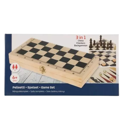 SHAKKI + 2 PELIÄ - Pöytä- ja lautapelit - 6410413301894 - 1
