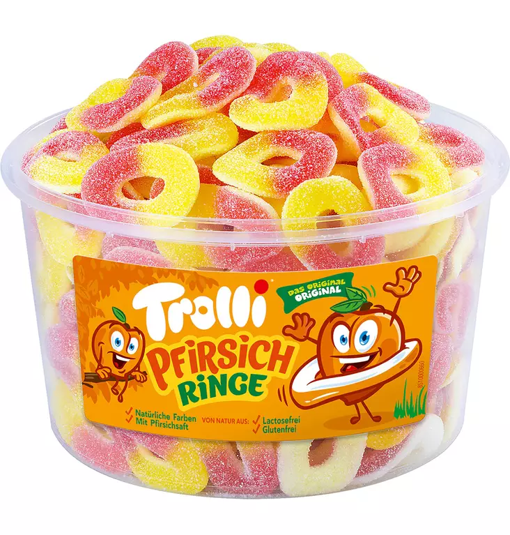 Trolli Persikkarenkaat 1200g - Makeispussit, -patukat ja tikkarit - 4000512994244 - 1