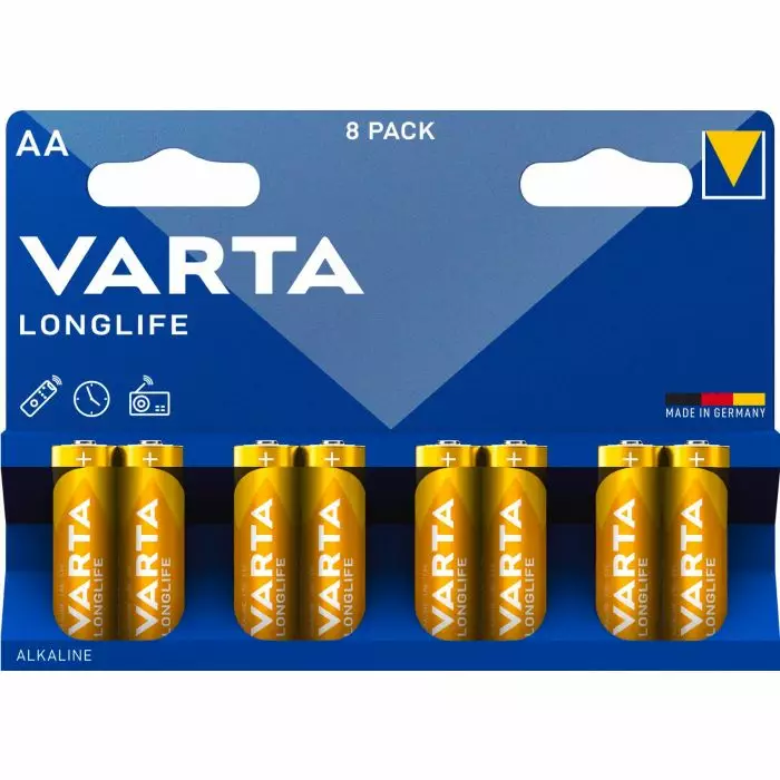 VARTA LONG LIFE AA ALKALIPARISTO 8KPL - Alkaliparistot - 4008496554324 - 1