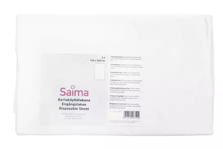 4Living Aluslakana kertakäyttö 240x140 cm 2 kpl/pkt - Vuodevaatteet - 6410410187125 - 1