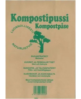 ASPELIN PAPERINEN KOMPOSTIPUSSI 15KPL - Jätteiden lajittelu - 6418055033005 - 1