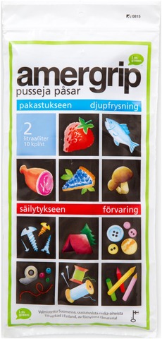 Amergrip 2 l 10kpl, 240x300*0,05 - Pakastuspussit ja kertakäyttörasiat - 6430041690665 - 1