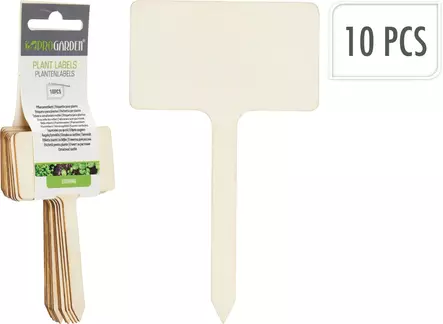 Puinen Kyltti kasveille 10 kpl/pkt - Kasvituet  - 8721037877275 - 1