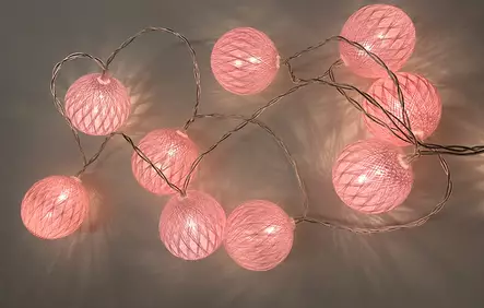 Puuvillapallo -valosarja 10 LED paristok - Sisävalosarjat ja valonauhat - 6438506002985 - 2