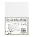 Kirjekuori C6 Kimalle valkoinen 10kpl - Joulukorttiaskartelu - 6417715080205 - 1