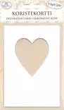 Koristekortti Sydän valkoinen 5kpl - Tee-se-itse DIY - 6417715069835 - 1
