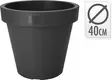 Piharuukku 40 cm antrasiitti - Kukkaruukut ja -amppelit - 8720573148665 - 1