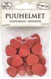 Puuhelmet 2cm Sydän punainen 20kpl - Joulukorttiaskartelu - 6417715039685 - 1