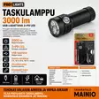 USB-ladattava alumiininen taskulamppu - Taskulamput - 6438159952125 - 1