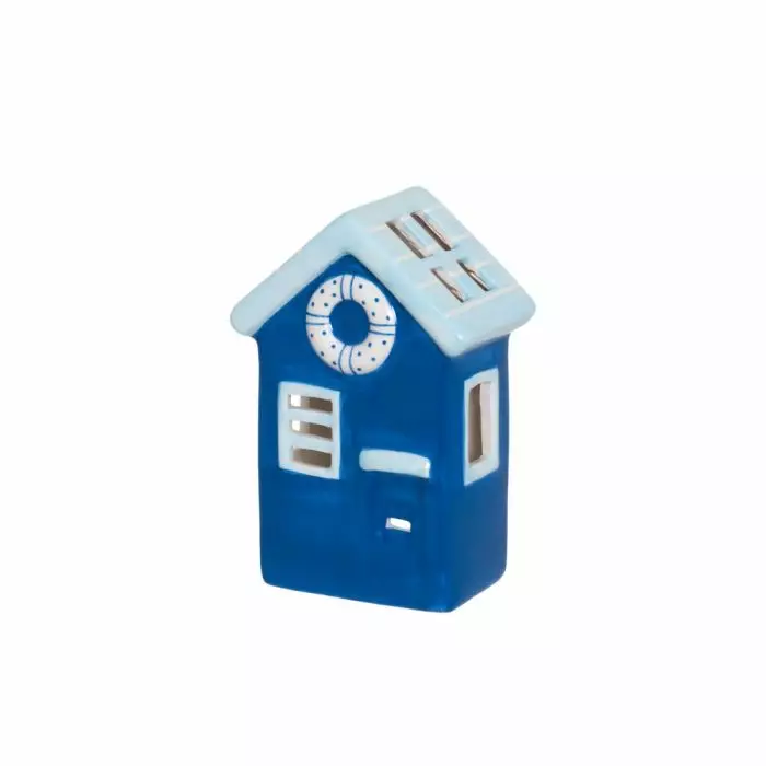 4Living Lyhty Beach Hut sininen 15 cm - Kynttilälyhdyt - 6410416453095 - 1