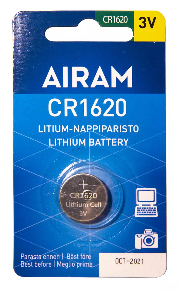 AIRAM CR1620, 3V 1BL - Nappiparistot - 6435200230805 - 1