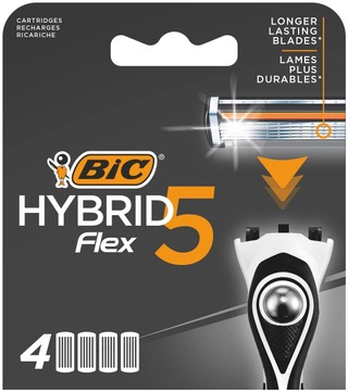 BIC HYBRID FLEX 5 VARATERÄT 4 KPL - Karvojen poisto - 3086123644885 - 1