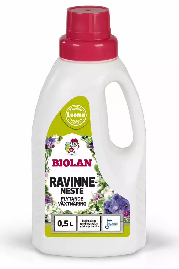 BIOLAN RAVINNENESTE 0,5L - Sisäkasvien lannoitteet ja ravinteet - 6411960062115 - 2