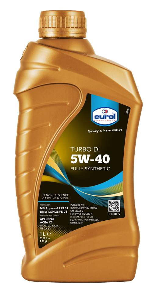 Eurol Turbo DI 5W40 1L - Täyssynteettiset öljyt - 8712569005205 - 1
