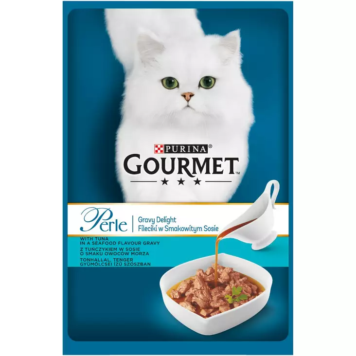 GOURMET PERLE GRAVY DELIGHT TONNIKALAA - Kissan märkäruoka - 7613036148405 - 1
