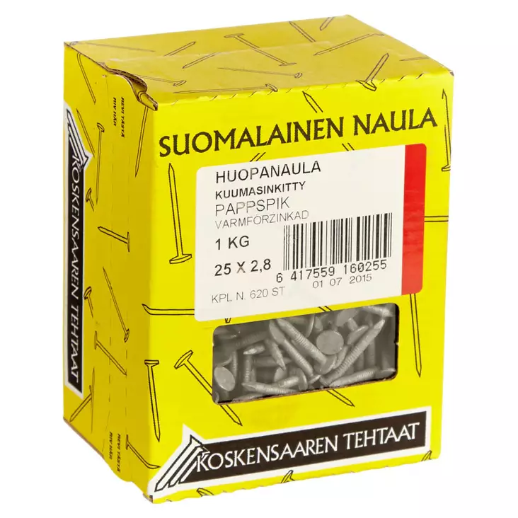 HUOPANAULA 1KG/RAS. 25 X 2,8 - Naulat - 6417559160255 - 1