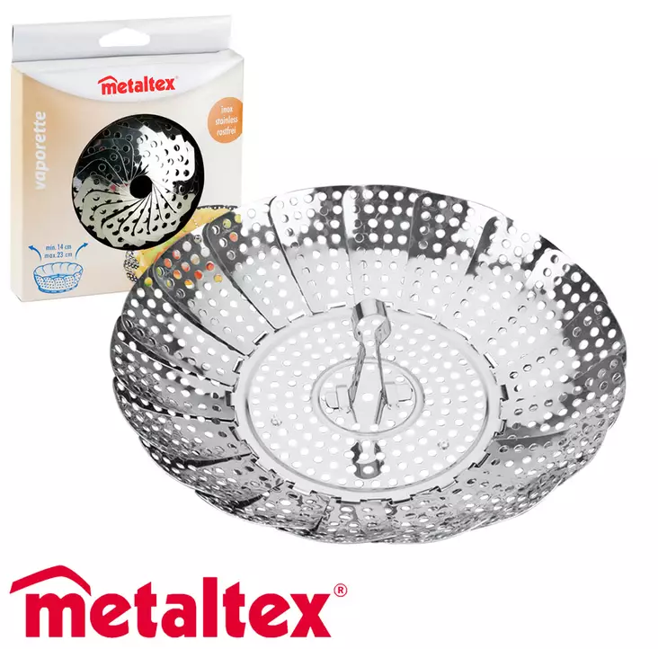 HÖYRYSTIN TERÄS 14-26CM METALTEX - Avaajat, raastimet ja keittiötarvikkeet - 8002522543005 - 1