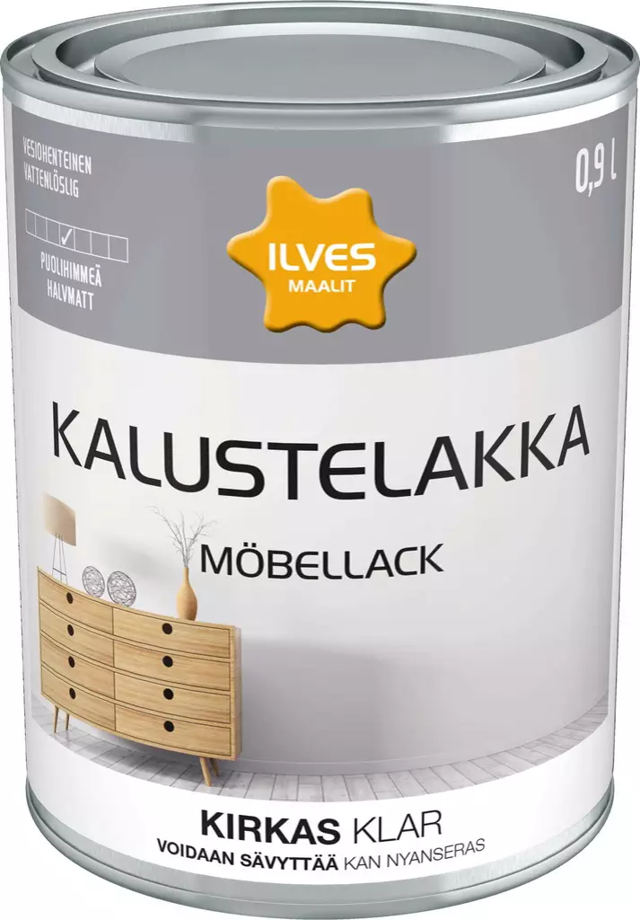 ILVES KALUSTELAKKA PUOLIHIM. 0,9L - Lakat - 6430026950715 - 1