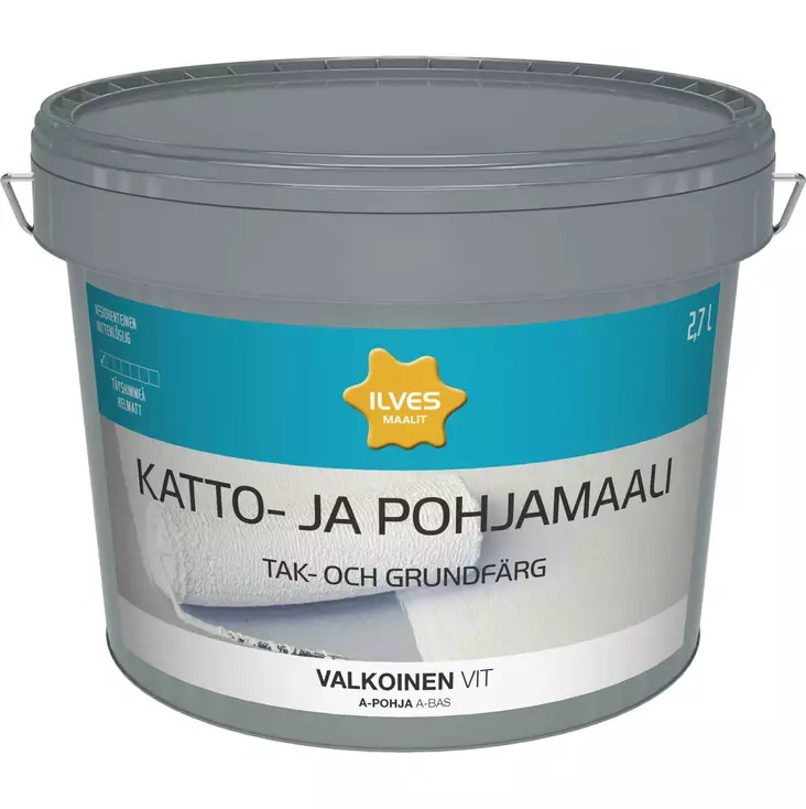 ILVES KATTO/POHJAMAALI VALK. 2,7L - Sisämaalit - 6430026950005 - 1