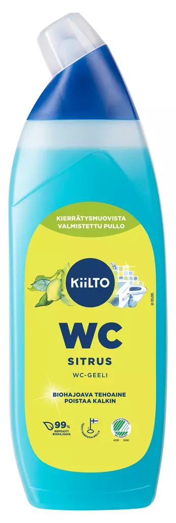 KIILTO WC - GEELI SITRUS 750ML - WC:n puhdistus ja putkenavaajat - 6417964579475 - 1