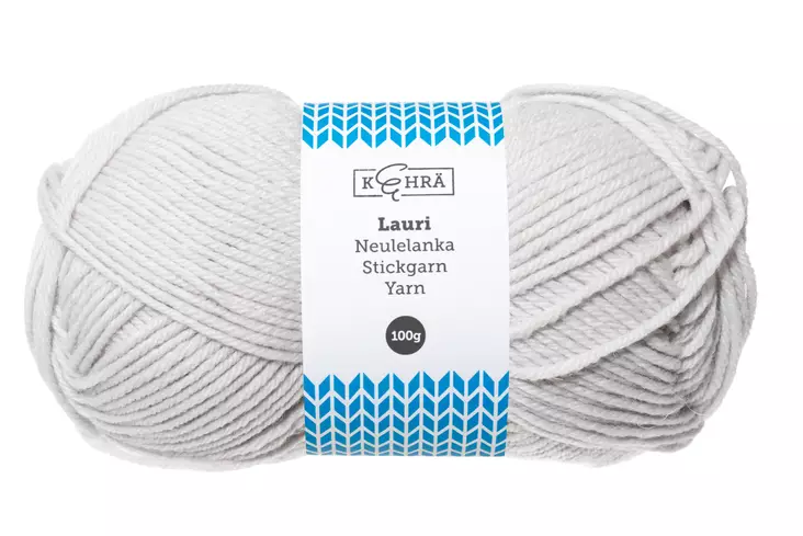 Kehrä Lauri Neulelanka vaaleanharmaa 100 g - Neulelangat ja virkkuulangat - 6430041943105 - 1