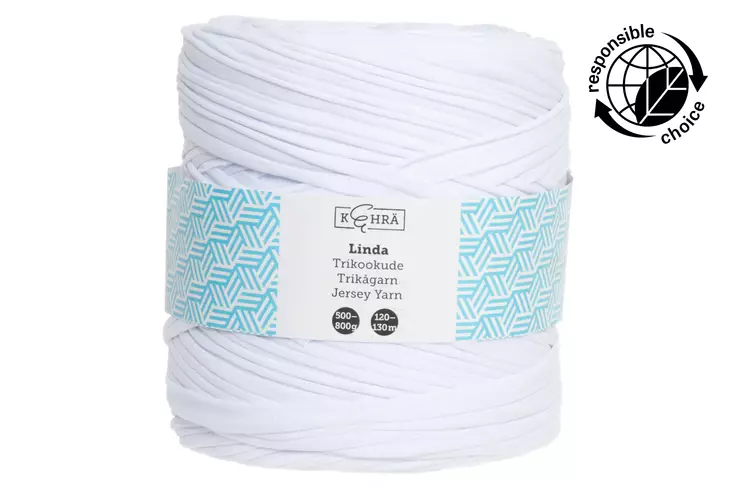 Kehrä Linda Trikookude valkoinen - Käsityölangat - 6410412921925 - 1