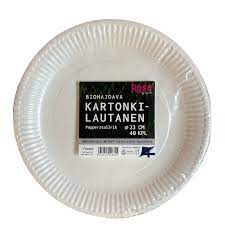 LAUTANEN 23CM 40KPL PE-PÄÄLLYSTETTY - Kertakäyttöastiat ja -välineet - 6418055008355 - 1