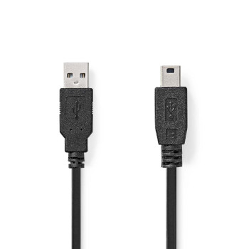 Nedis Mini USB Kaapeli | 2.00 m | Musta - Tietokonekaapelit - 5412810288885 - 1