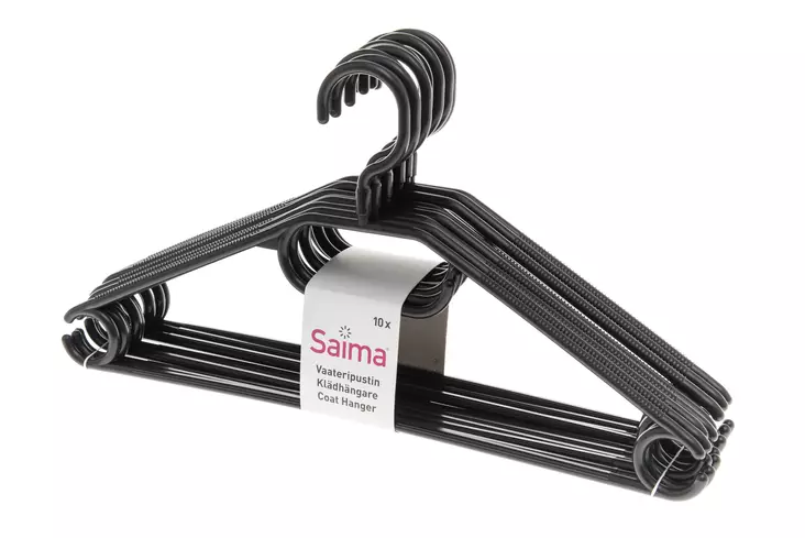 Nord Clean Henkari muovi musta 10kpl - Henkarit - 6410412120465 - 1