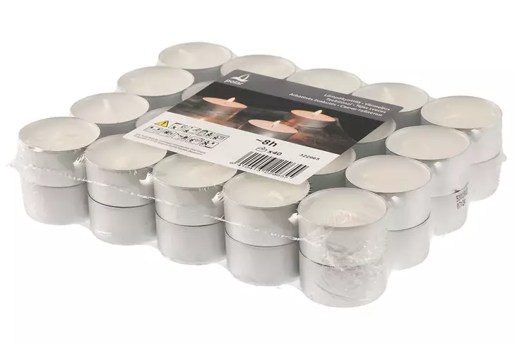 POLAR LÄMPÖKYNTTILÄ 8h 40kpl - Lämpökynttilät ja öljykynttilät - 6410413229655 - 1