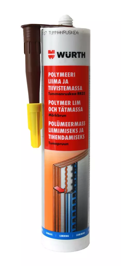 POLYMEERI LIIMA JA TIIVISTEMASSA RUSKEA - Kiinnitys- ja liimamassat - 4053479954745 - 1