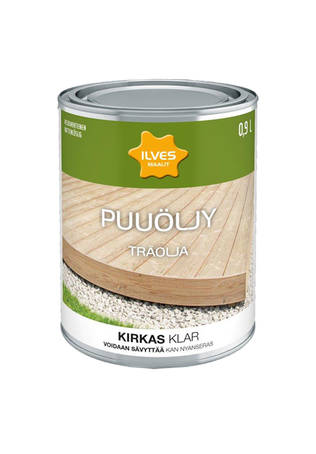 PUUÖLJY ILVES AQUA KIRKAS 0,9 L - Puuöljyt ja terassin käsittely - 6430026958995 - 1