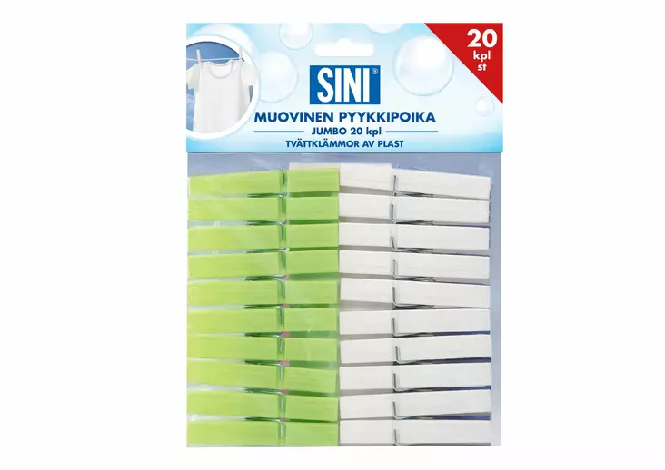 PYYKKIPOIKA MUOVI JUMBO SINI 20 KPL - Pyykkinarut ja pyykkipojat - 7312280015265 - 1