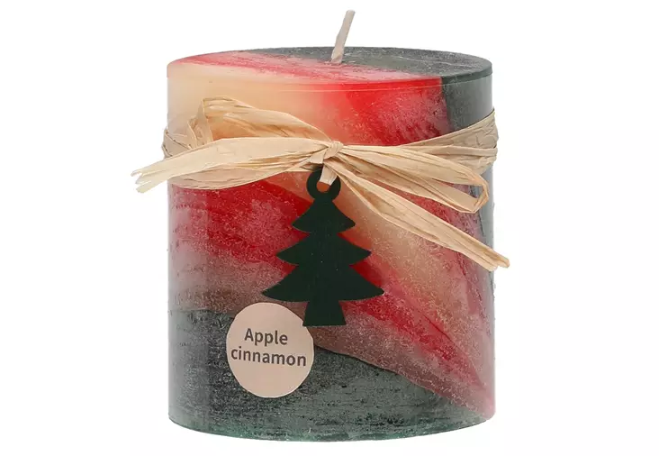 Polar Tuoksupöytäkynttilä Apple-Cinnamon 7x7,5 cm - Pöytäkynttilät ja tuoksukynttilät - 6410416101965 - 1